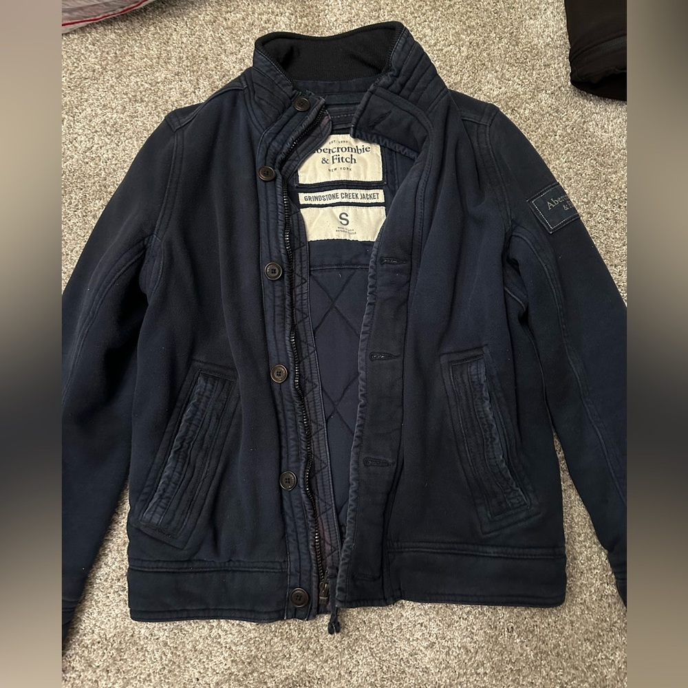 Men’s Abercrombie (vintage) navy blue jacket size small